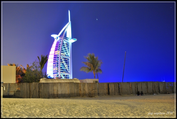 Burj al arab Dubai in night mode